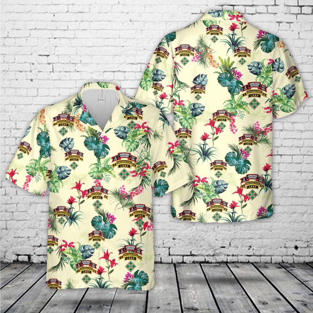 Us Army Hawaiian Shirt, US Army Company K (RANGER), 75TH Infantry (Airborne) Hawaiian Shirt