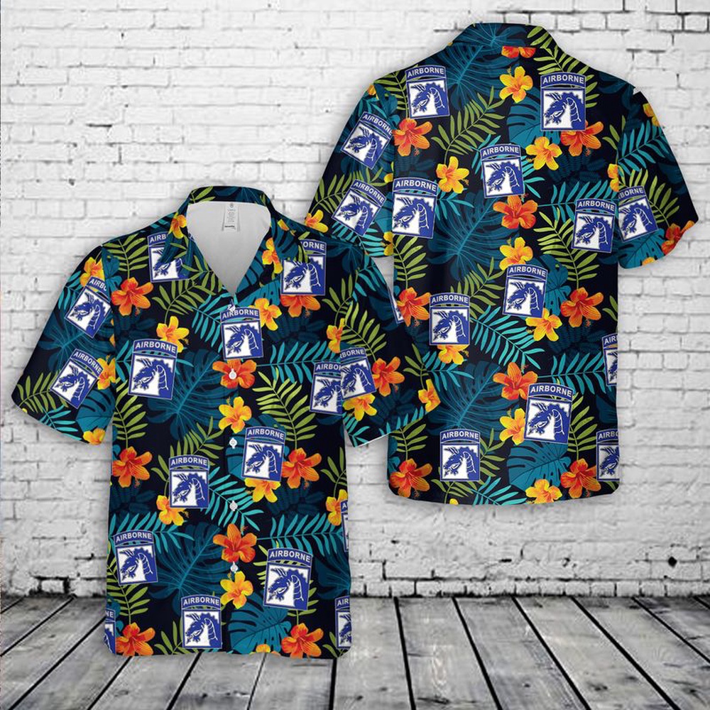 Us Army Hawaiian Shirt, US Army Corps XVIII Airborne Corps Hawaiian Shirt