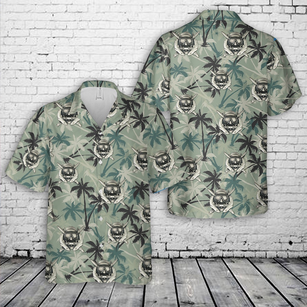 Us Army Hawaiian Shirt, US Army Current Army Special Operations Diver Badge Hawaiian Shirt