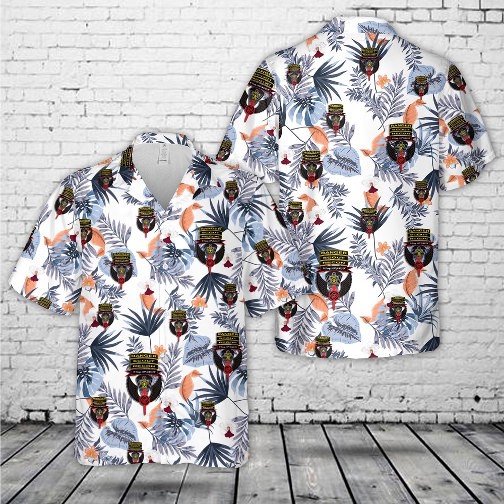 Us Army Hawaiian Shirt, US Army Delta Troop 1-509th Hawaiian Shirt
