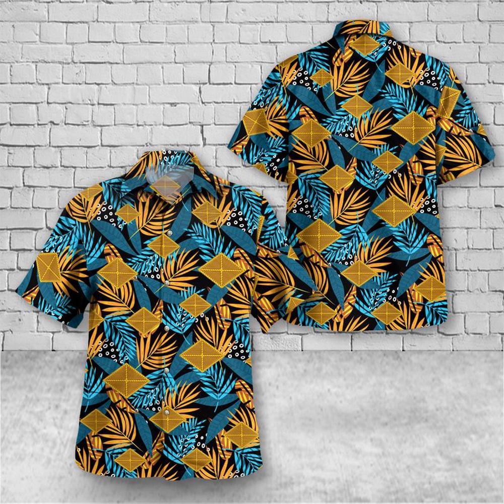 Us Army Hawaiian Shirt, US Army Finance Corps Branch Insignia Hawaiian Shirt
