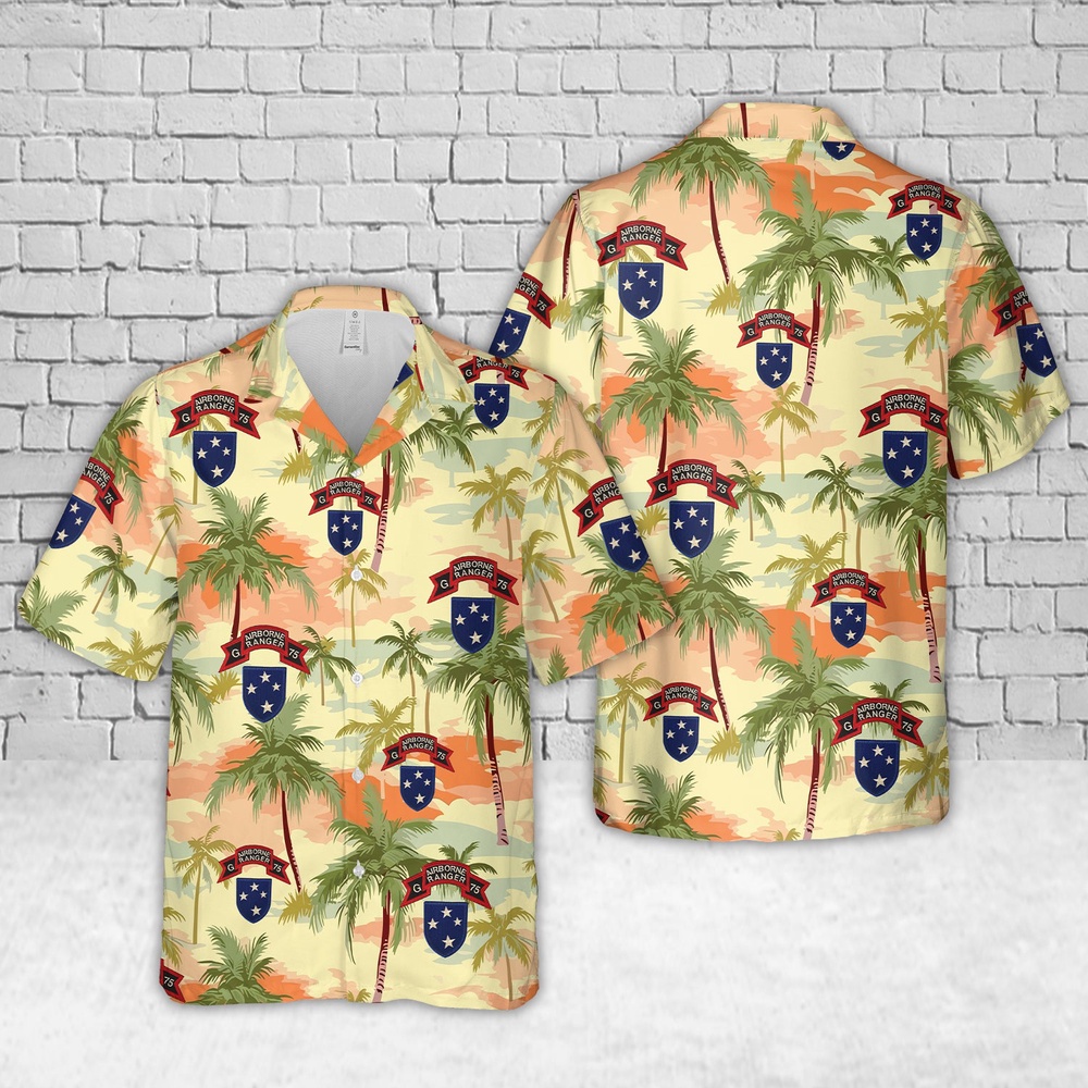 Us Army Hawaiian Shirt, US Army G Co, 75th Infantry Regiment - Ranger Hawaiian Shirt