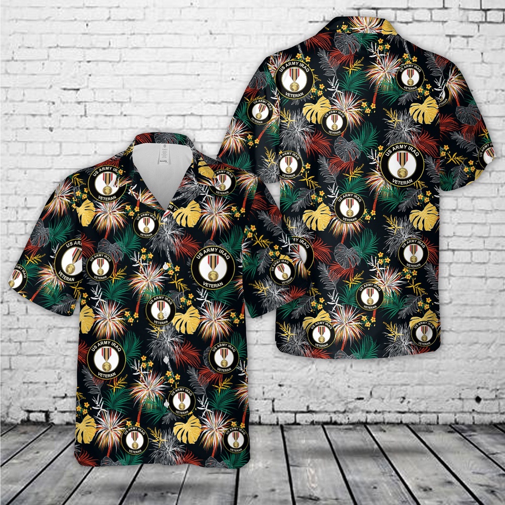 Us Army Hawaiian Shirt, US Army Iraq Veteran Hawaiian Shirt