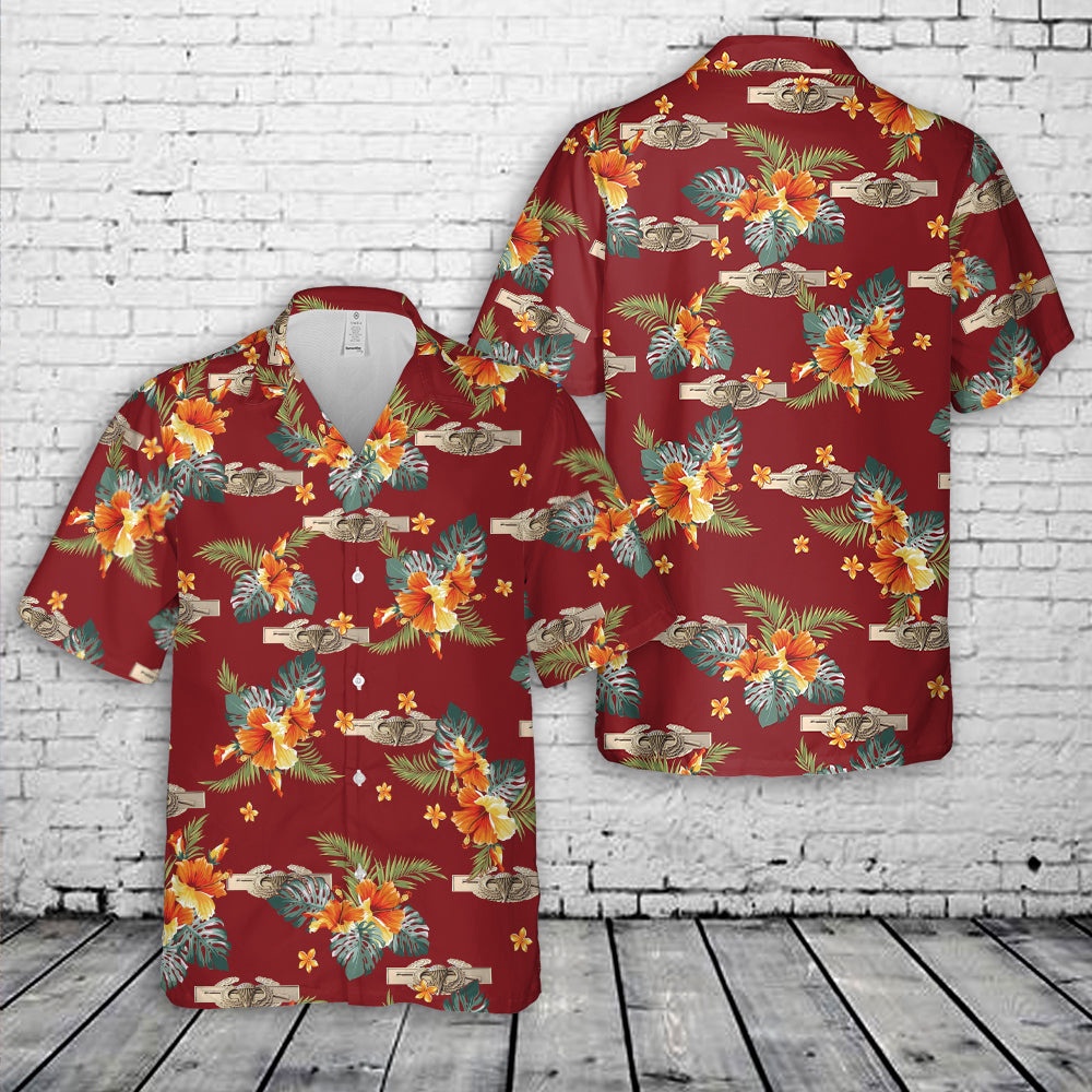 Us Army Hawaiian Shirt, US Army Jump Wing Combat Infantry Airborne Badge Army CIB Hawaiian Shirt