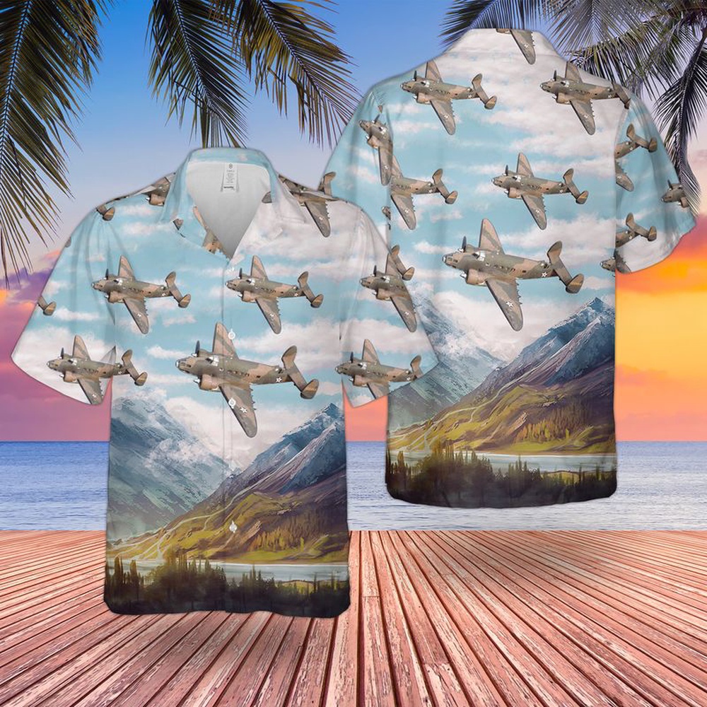 Us Army Hawaiian Shirt, US Army Lockheed A-29-LO Hudson Hawaiian Shirt