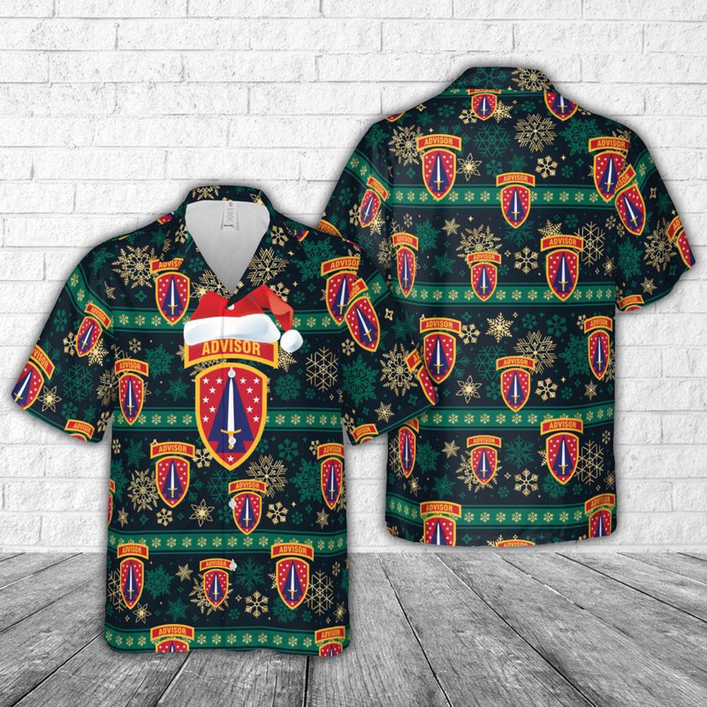 Us Army Hawaiian Shirt, US Army Security Force Assistance Brigade Christmas Hawaiian Shirt