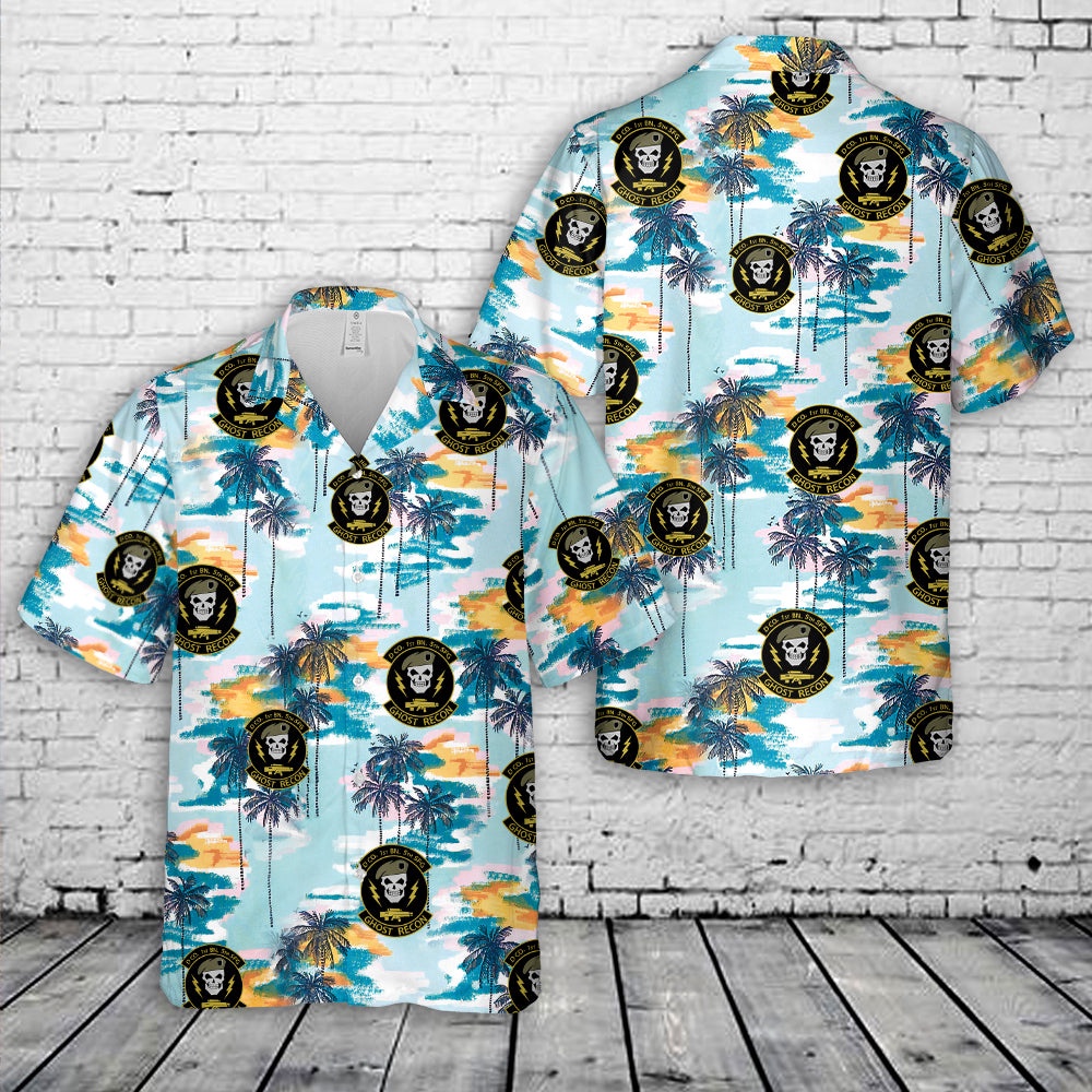 Us Army Hawaiian Shirt, US Army Special Forces D Coy 1st Bn 5th SFG (Ghost Recon) Hawaiian Shirt