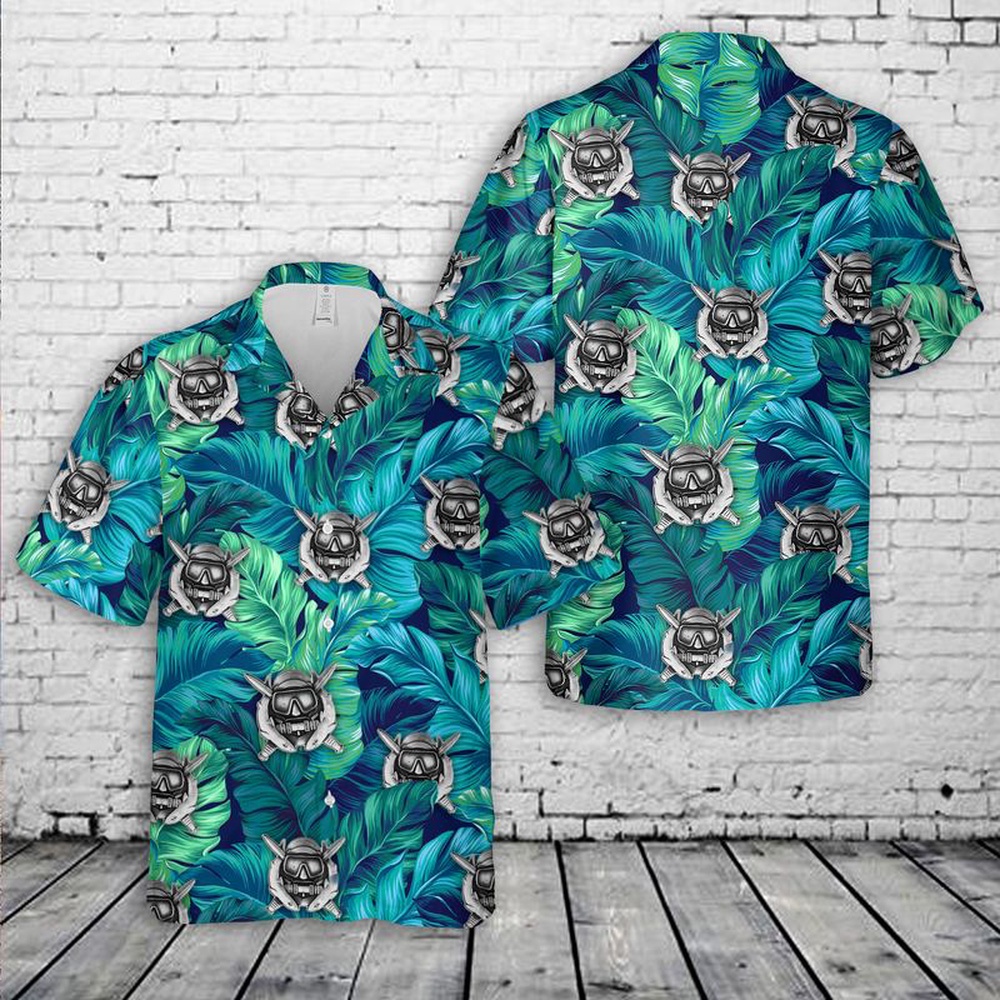 Us Army Hawaiian Shirt, US Army Special Operations Diver Insignia Hawaiian Shirt