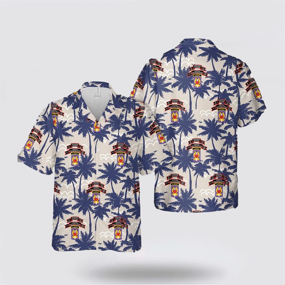 US Army M Company (RANGER), 75th Infantry (AIRBORNE), 199th Light Infantry Brigade Hawaiian Shirt - Gift For Military Personnel