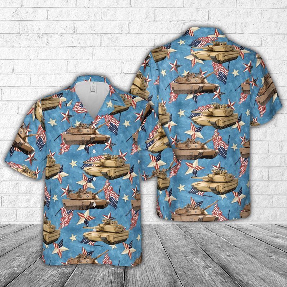 Us Army M1 Abrams Tank Hawaiian Shirt, 4th Of July Hawaiian Shirt, 4th Of July Shirt