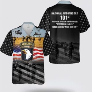 US Army National Airbone Day 101st Airborne Division Hawaiian Shirt - Gift For Military Personnel