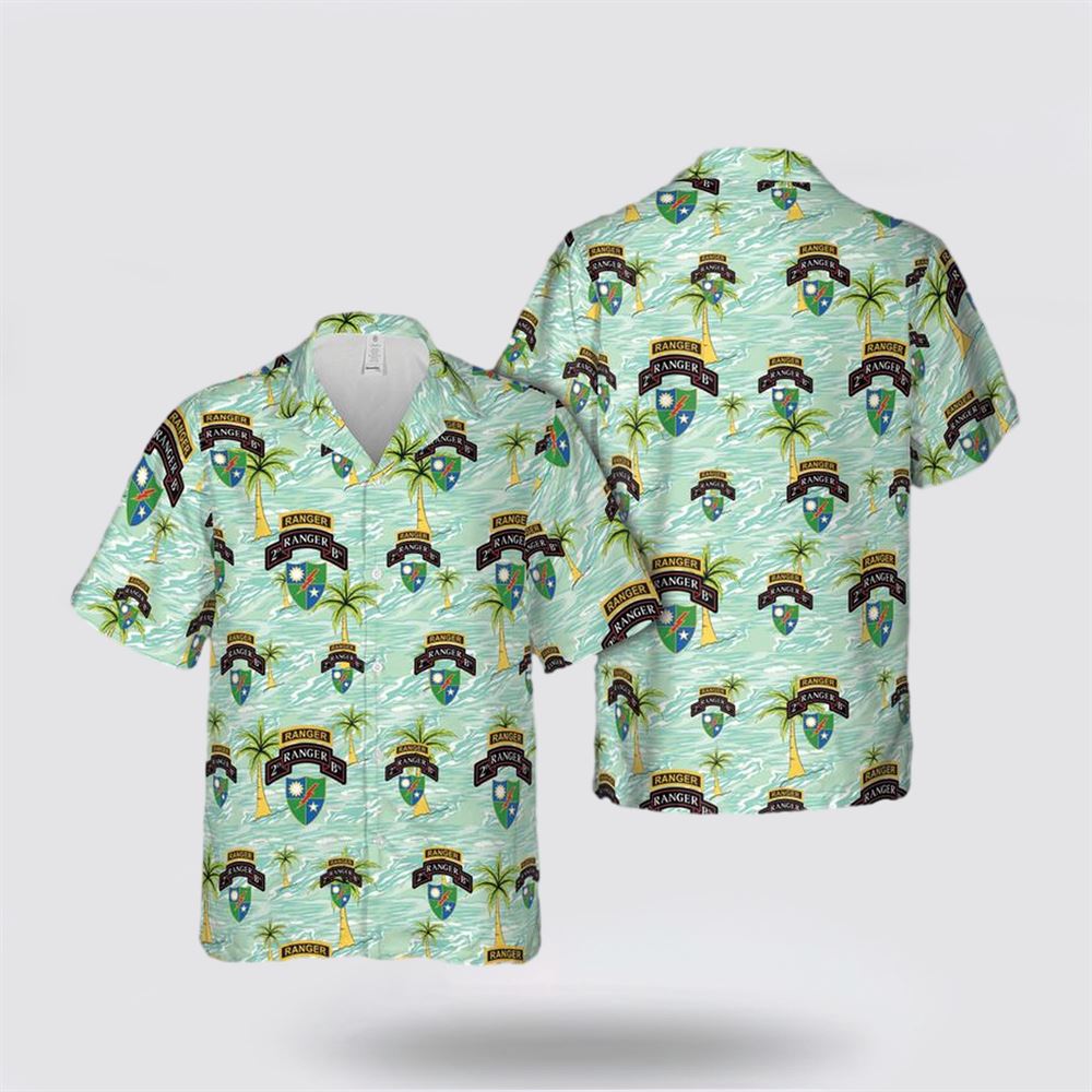 US Army Rangers 2nd Ranger Battalion Hawaiian Shirt - Gift For Military Personnel