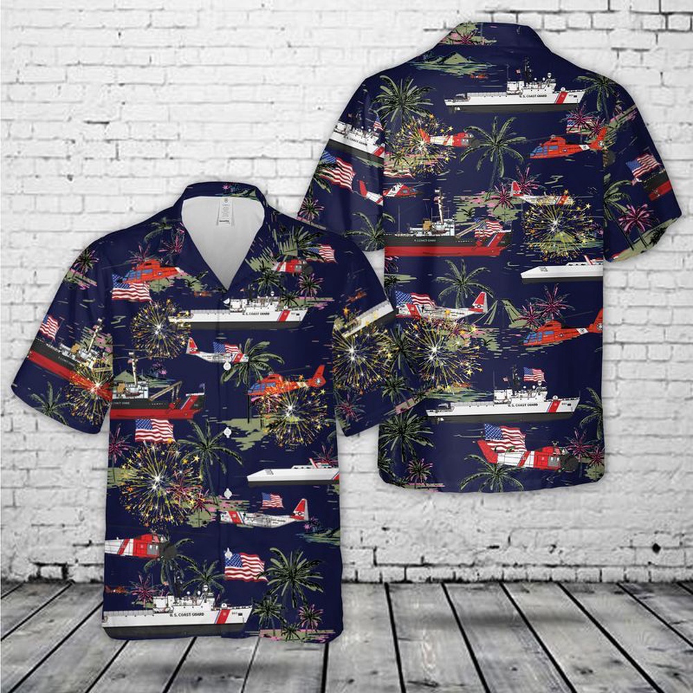 Us Coast Guard Hawaiian Shirt, 4th Of July Hawaiian Shirt, 4th Of July Shirt