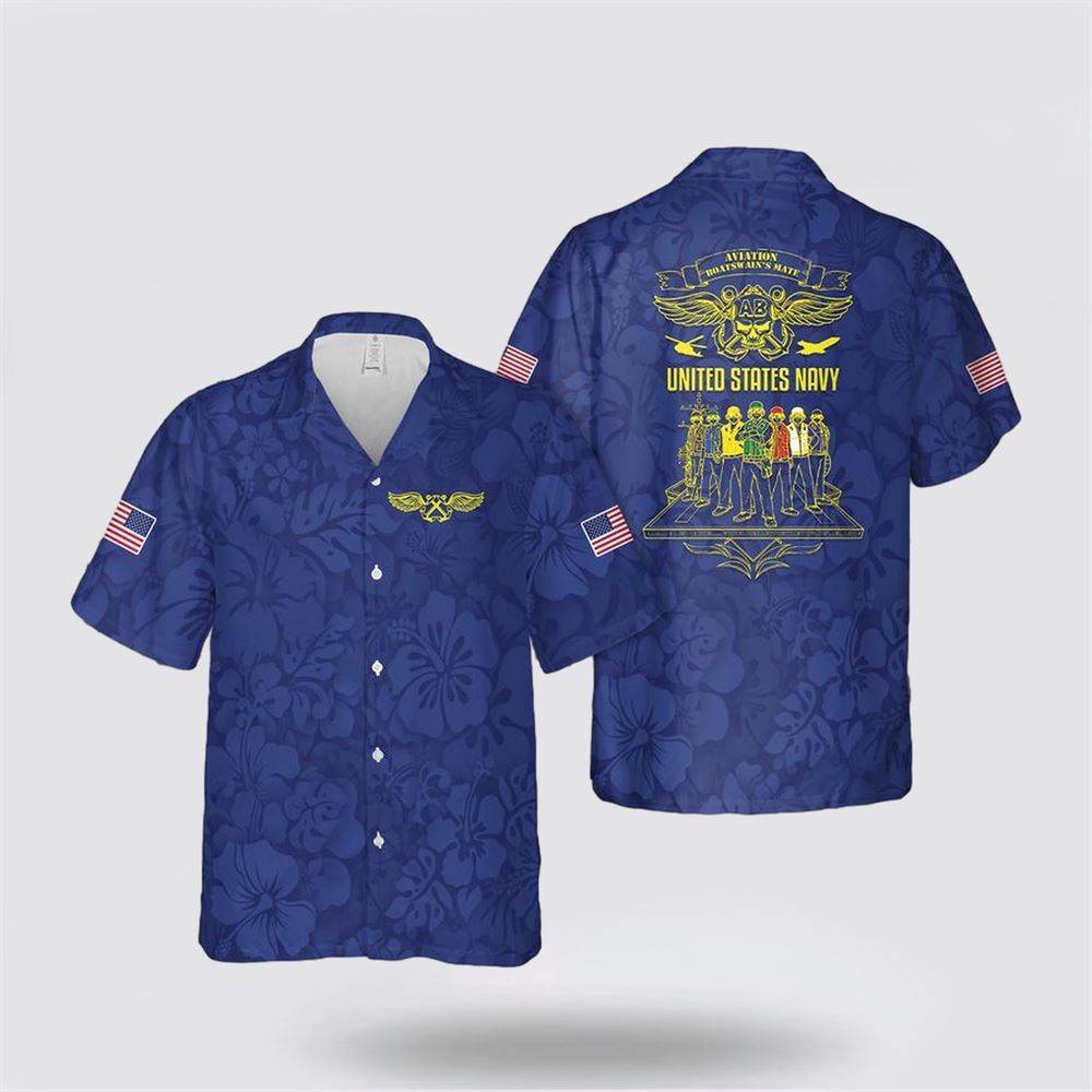 US Navy AB Hawaiian Shirt - Gifts For Military Personnel