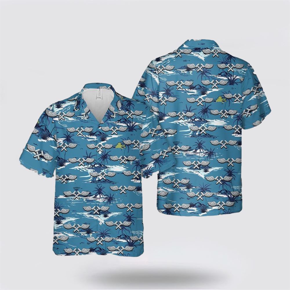US Navy AM Hawaiian Shirt - Gifts For Navy Military Personnel