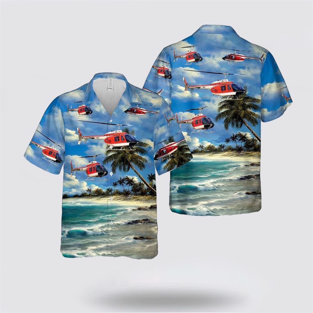 US Navy Bell TH-57C SeaRanger Hawaiian Shirt - Gifts For Navy Soldiers