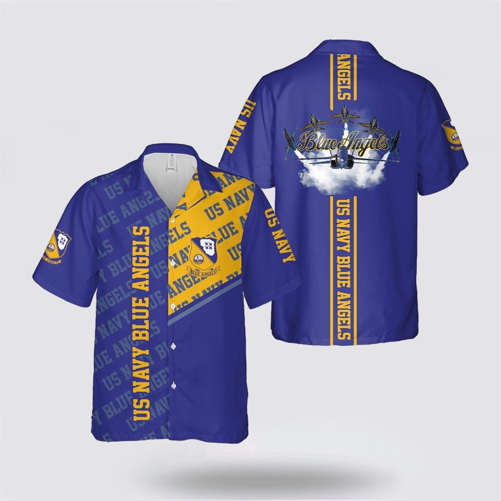 US Navy Blue Angels Hawaiian Shirt - Beach Clothes Gifts For Navy Military Personnel