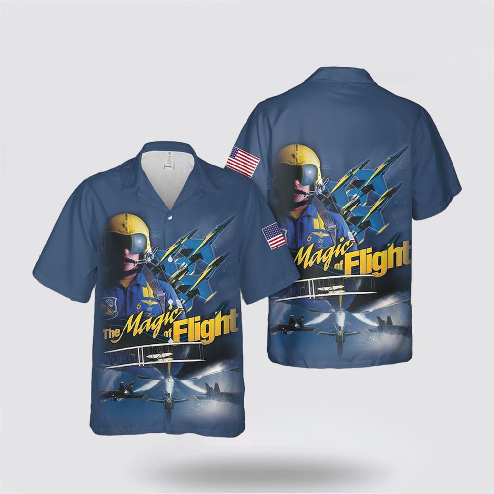 US Navy Blue Angels Hawaiian Shirt - Hawaiian Shirt Gift For Military Personnel