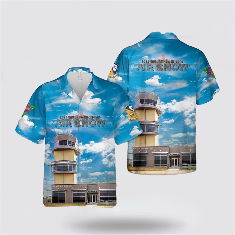 US Navy Blue Angles New Orleans Air Show Hawaiian Shirt - Beach Clothes For Navy Soldiers