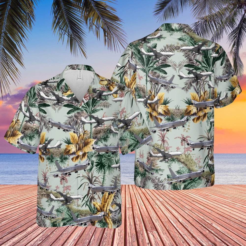 US Navy Boeing E-6 Mercury Hawaiian Shirt - Beach Clothes Gifts For Navy Soldiers