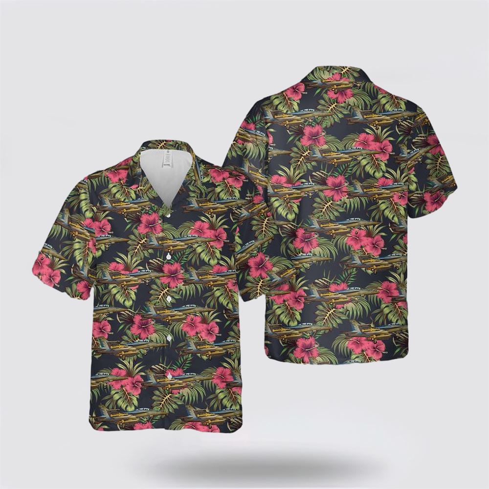US Navy Boeing EA-18G Growler Hawaiian Shirt - Beach Clothes For Navy Soldiers