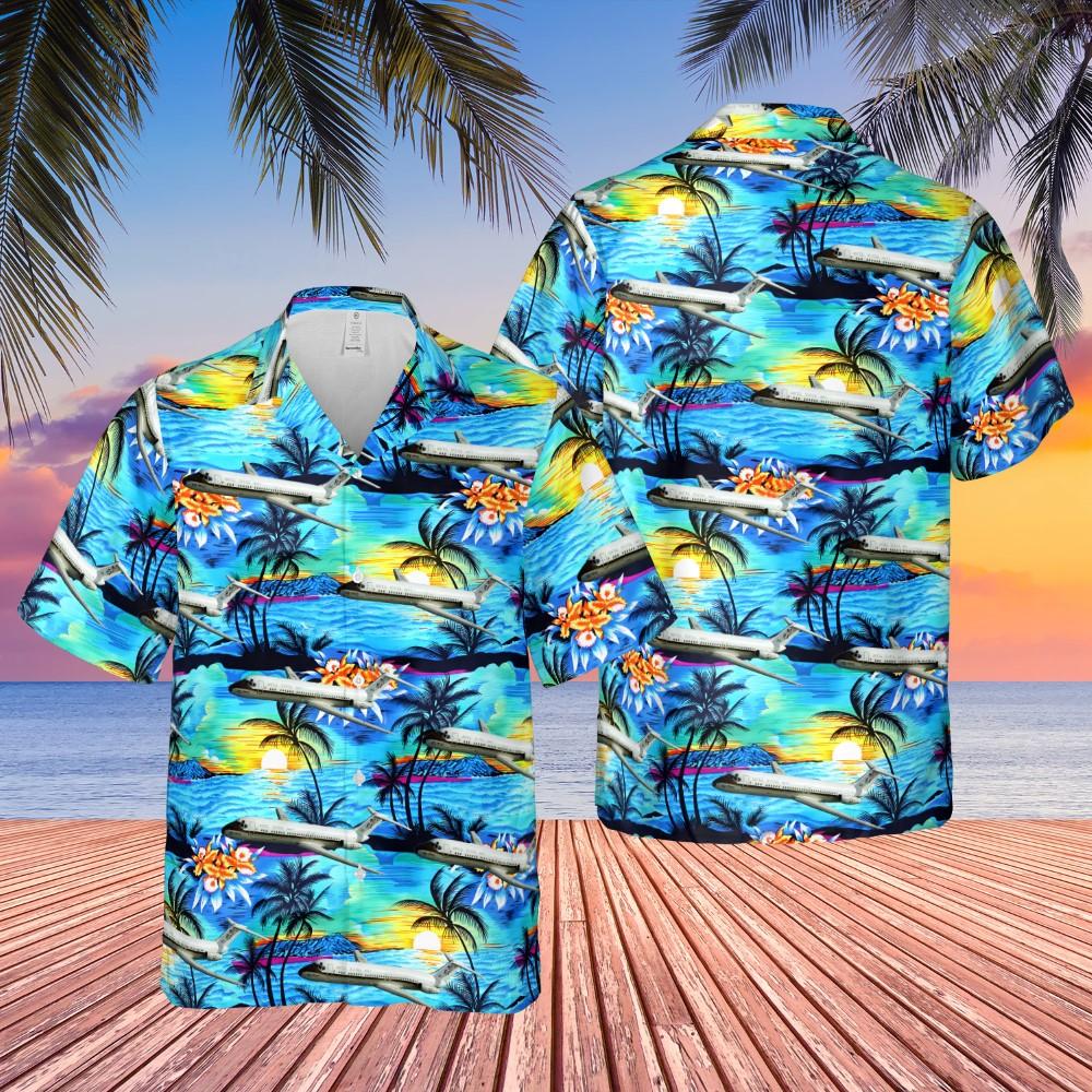 US Navy C-9B Skytrain II Hawaiian Shirt - Gifts For Navy Soldiers