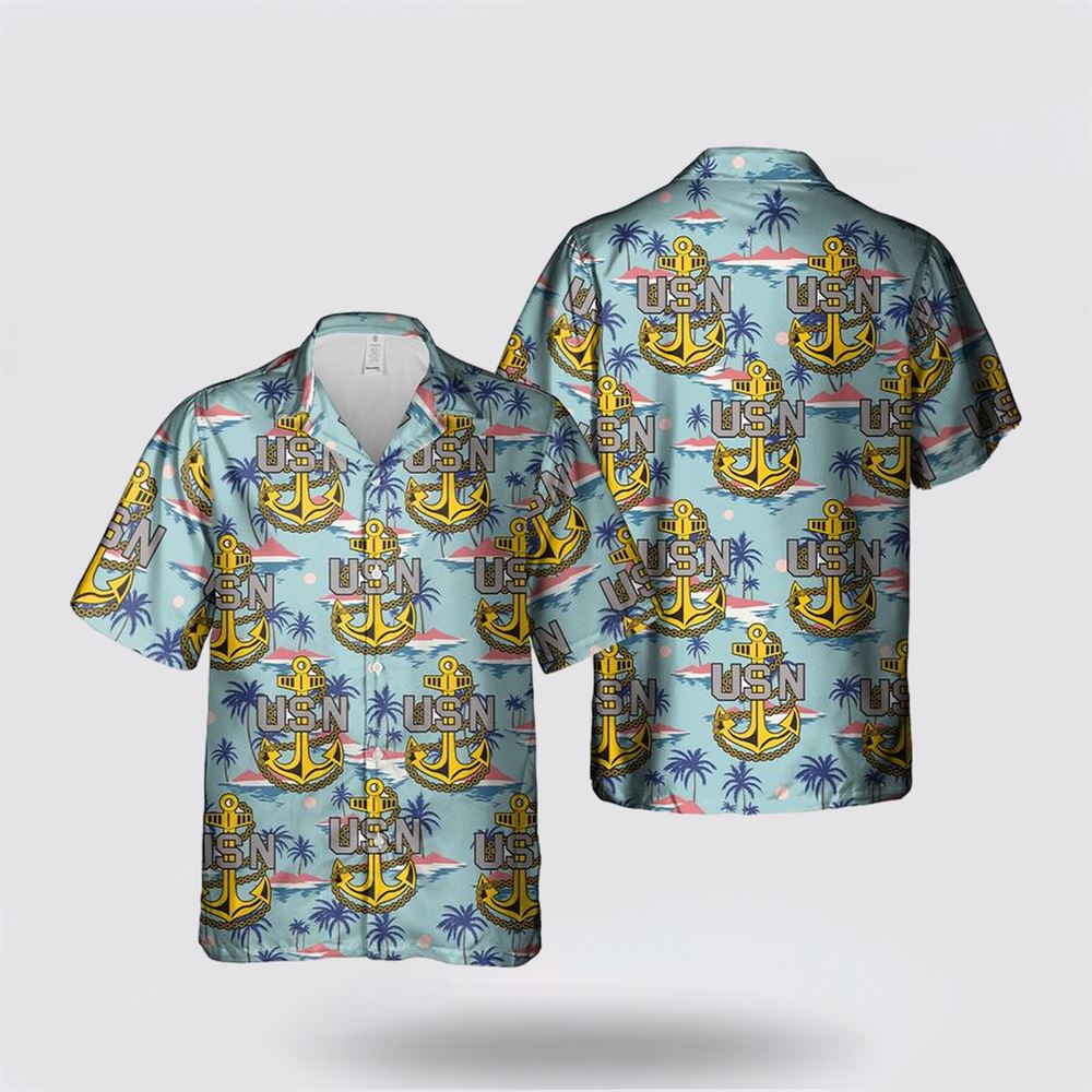 US Navy Chief Petty Officer Chief's Fouled Anchor Hawaiian Shirt - Gifts For Military Personnel