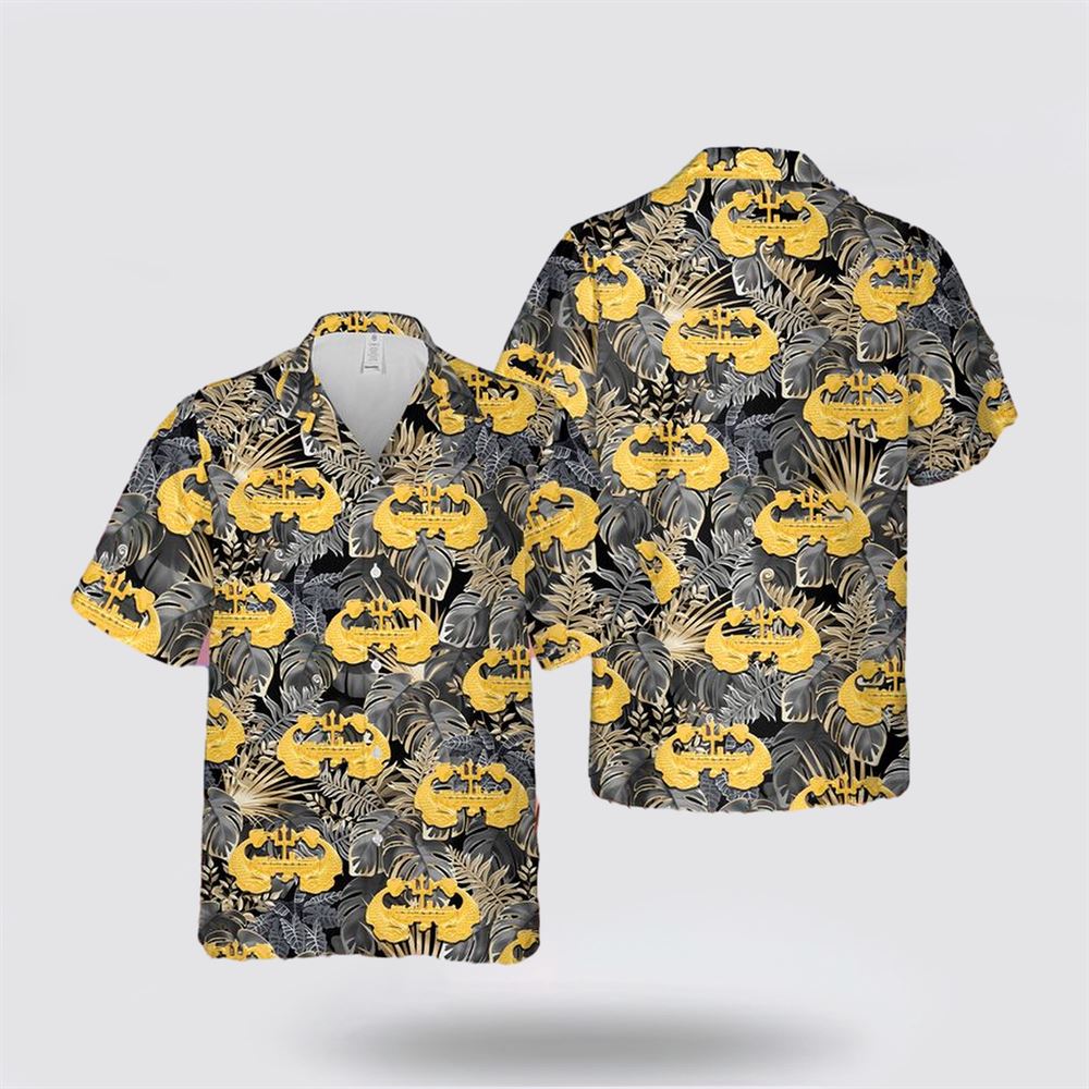 US Navy Deep Submergence Officer Badge Hawaiian Shirt - Beachwear Gifts For Navy Soldiers