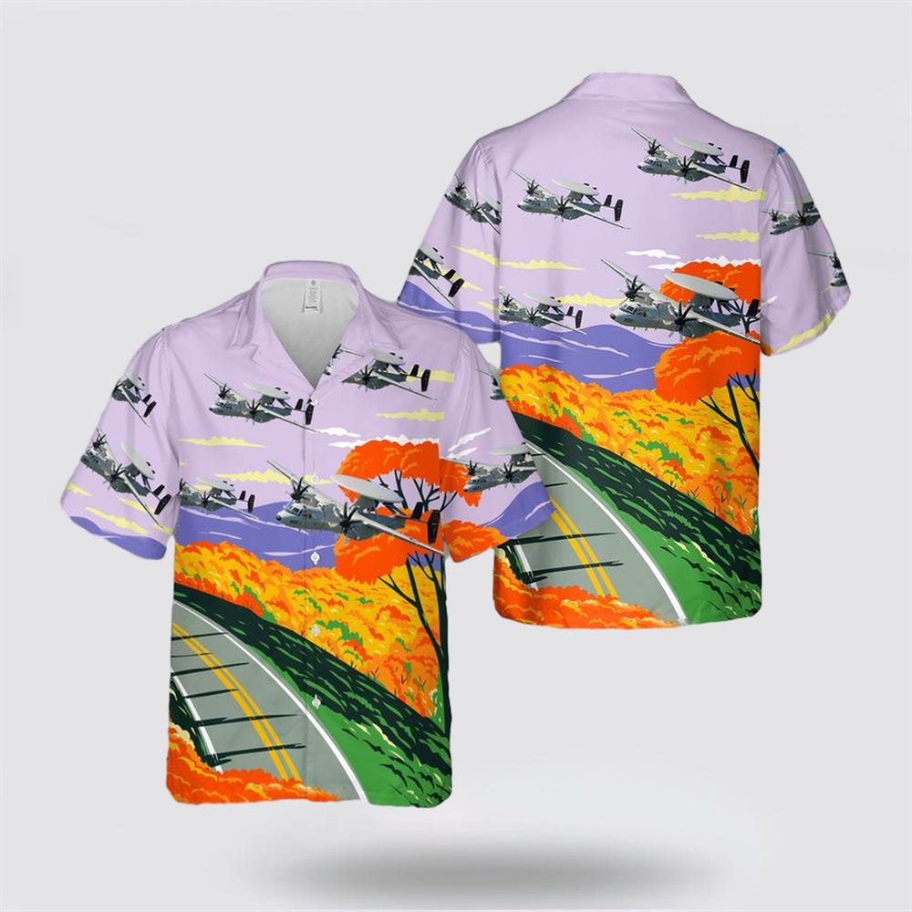 US Navy E-2D Of VAW-125 Tigertails Hawaiian Shirt - Beachwear Gifts For Navy Soldiers