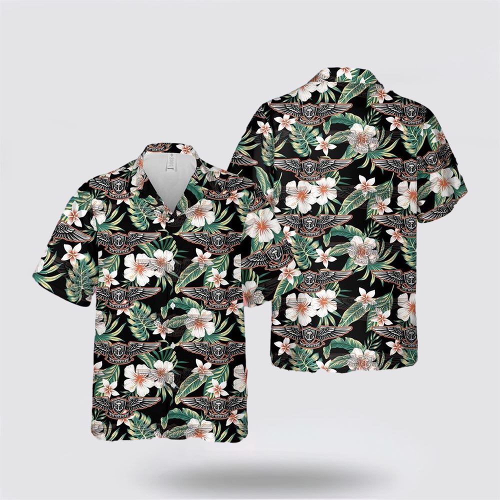 US Navy Enlisted Aviation Warfare Specialist Hawaiian Shirt - Beachwear Gifts For Navy Soldiers
