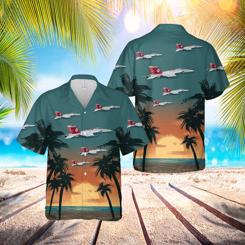 Us Navy Fa-18f Super Hornet Of Vfa-102 Hawaiian Shirt1 - Beachwear For Men - Best Hawaiian Shirts
