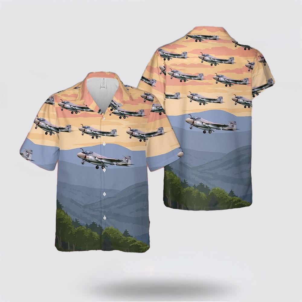 US Navy Grumman A-6E Intruder From VA-34 Hawaiian Shirt - Hawaiian Shirt Gift For Military Personnel