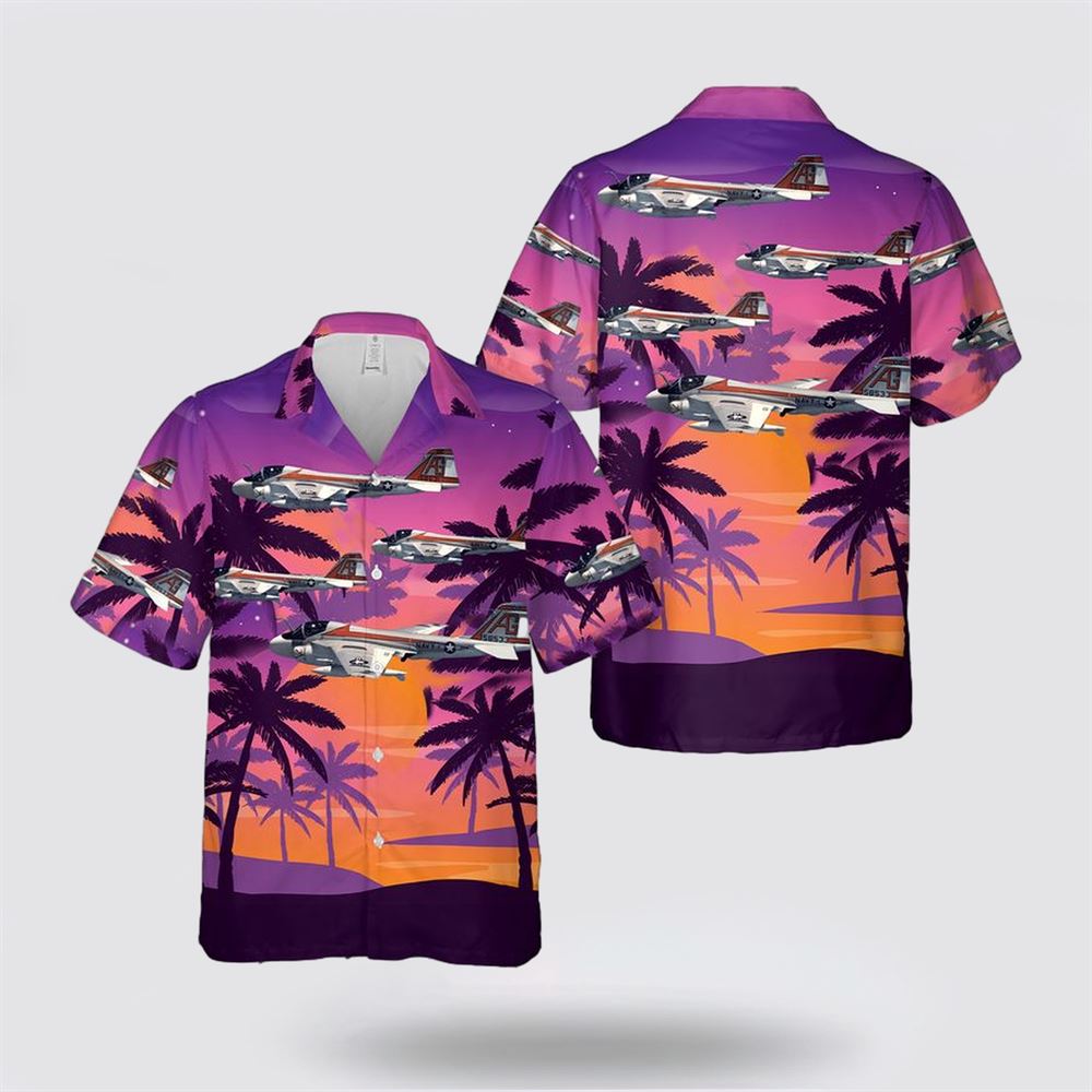 US Navy Grumman A-6Es Of VA-65 Hawaiian Shirt - Gifts For Navy Soldiers