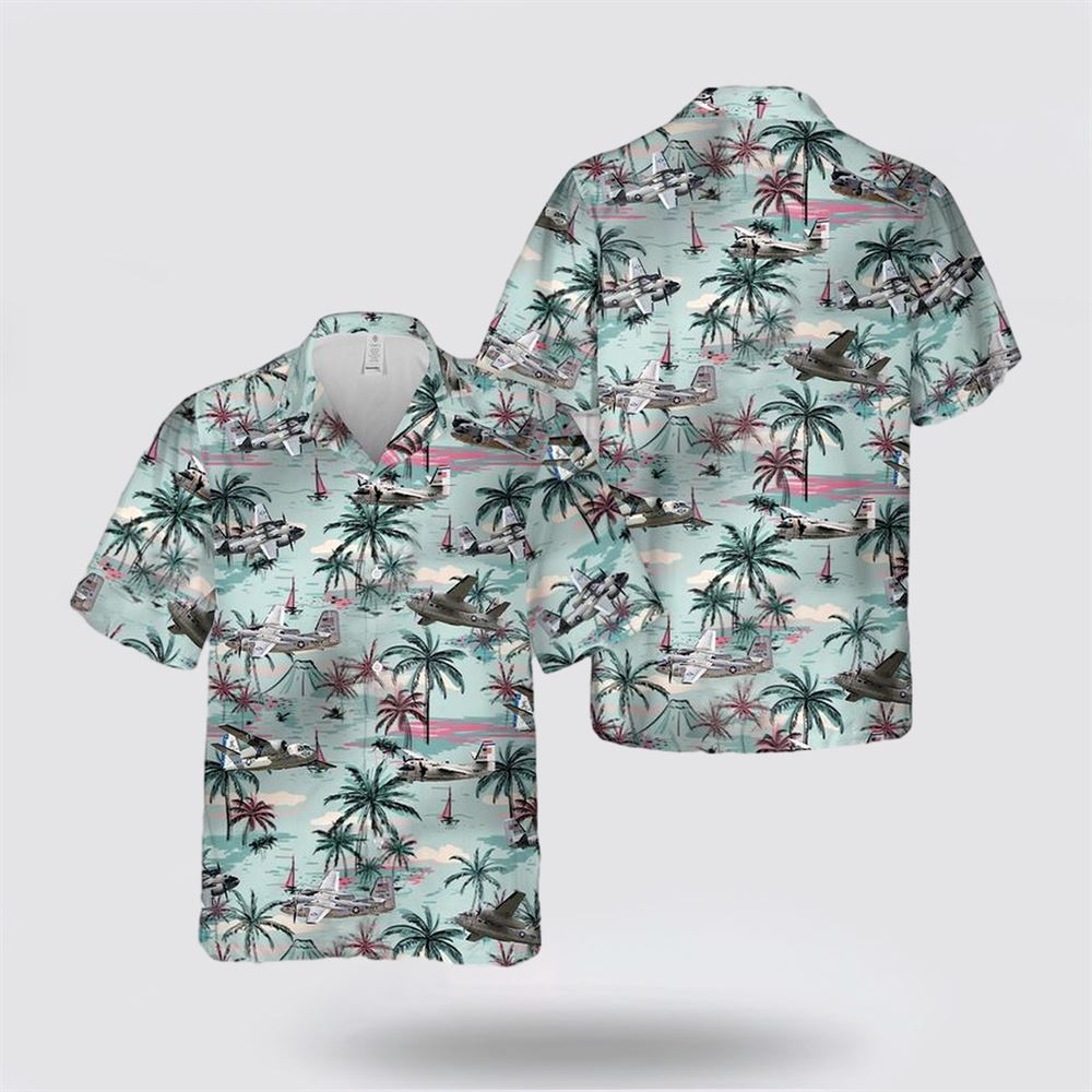 US Navy Grumman C-1 Trader Hawaiian Shirt - Gift For Military Personnel