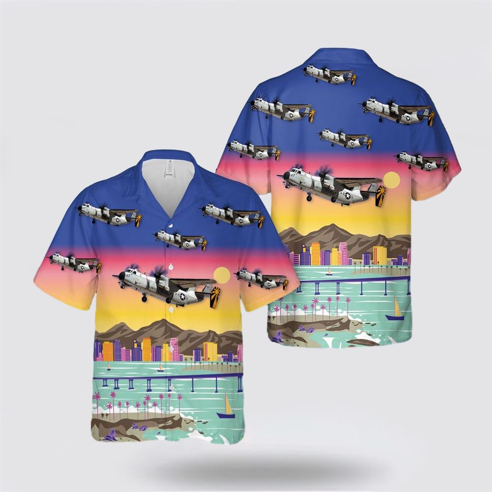 US Navy Grumman C-2A Greyhound Of VRC-30 Providers Hawaiian Shirt - Beach Clothes For Military Personnel