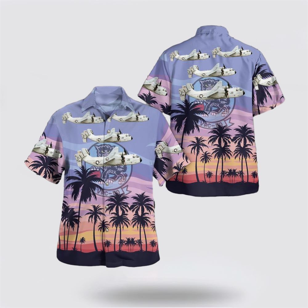 US Navy Grumman C-2A Greyhound VRC-50 (Foo Dogs) Hawaiian Shirt - Beachwear Gifts For Navy Military Personnel