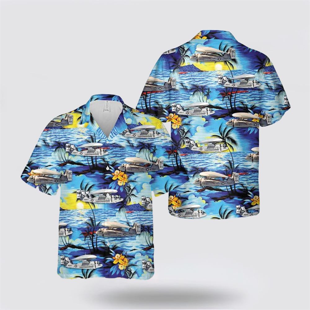 US Navy Grumman E-1 Tracer Hawaiian Shirt - Beach Clothes For Navy Soldiers