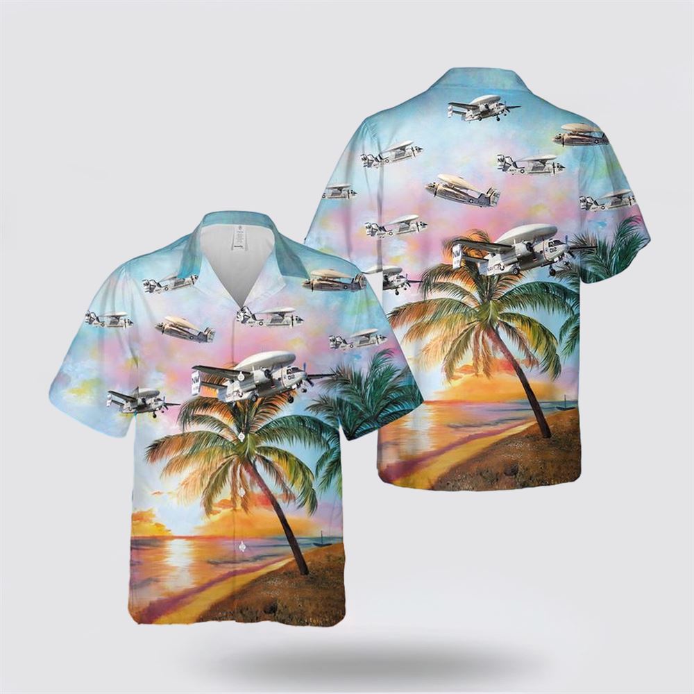 US Navy Grumman E-1 Tracer Hawaiian Shirt - Gift For Military Personnel