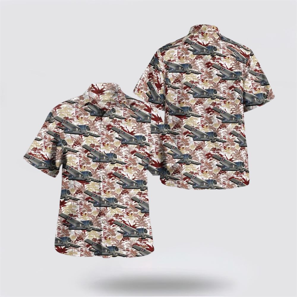 US Navy Grumman F4F Wildcat Hawaiian Shirt - Beach Clothes Gifts For Navy Soldiers