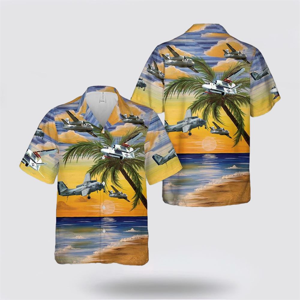 US Navy Grumman S-2 Tracker Hawaiian Shirt - Vacation Mode Hawaiian Shirts