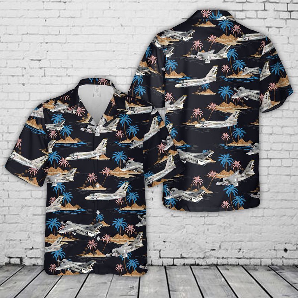 Us Navy Hawaiian Shirt, Navy Lockheed S-3 Viking Of VS-37 Hawaiian Shirt, Military Aloha Shirt