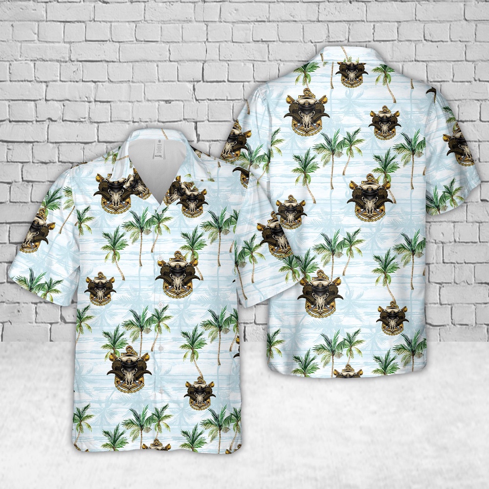 Us Navy Hawaiian Shirt, US Navy Chief Skull CPO Mess Goat Locker 1893 Anchor Hawaiian Shirt, Military Aloha Shirt