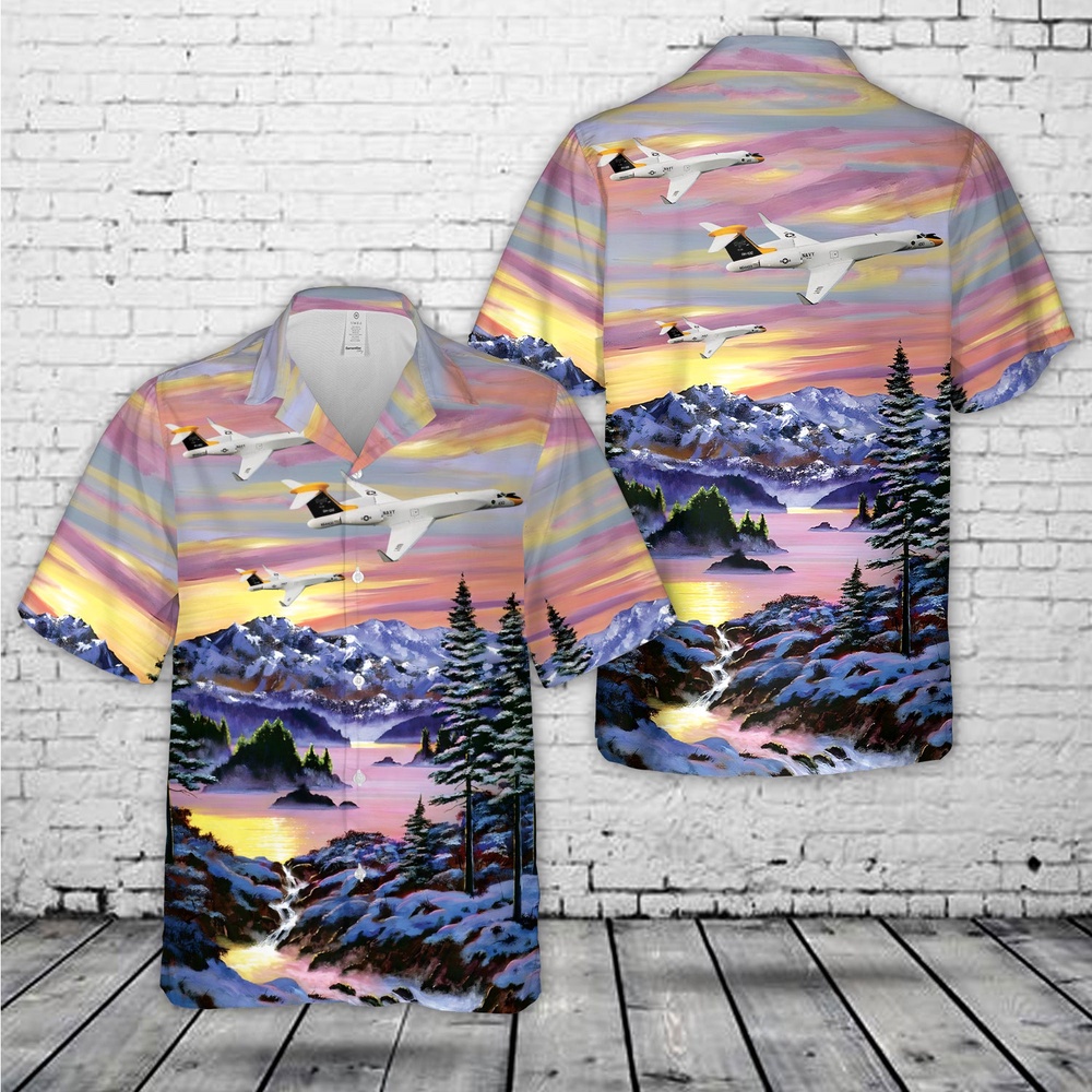 Us Navy Hawaiian Shirt, US Navy Gulfstream G550 NC-37B Missile Tracking Jet Hawaiian Shirt, Military Aloha Shirt