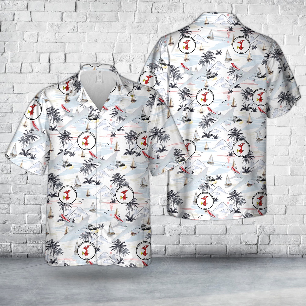 Us Navy Hawaiian Shirt, US Navy Lockheed Martin S-3A Viking Screwbirds VS-33 (1983) Hawaiian Shirt, Military Aloha Shirt