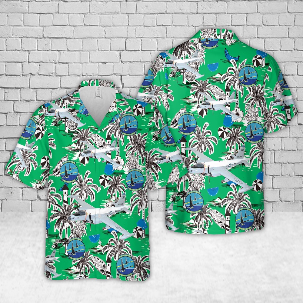 Us Navy Hawaiian Shirt, US Navy Lockheed Martin SP2H VP-7 Black Falcon 1968 Hawaiian Shirt, Military Aloha Shirt