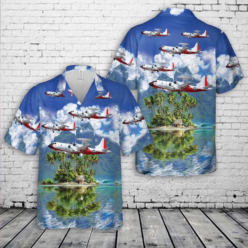 Us Navy Hawaiian Shirt, US Navy Lockheed NP-3D Orion Hawaiian Shirt, Military Aloha Shirt
