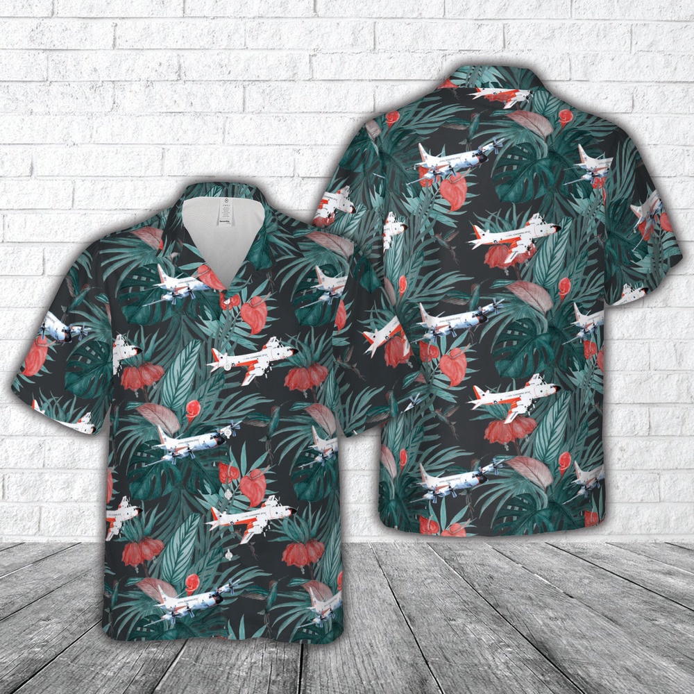 Us Navy Hawaiian Shirt, US Navy Lockheed P-3D Orion 150500 Hawaiian Shirt, Military Aloha Shirt