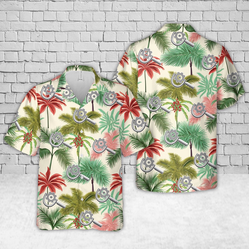 Us Navy Hawaiian Shirt, US Navy Machinery Repairman (MR) Hawaiian Shirt, Military Aloha Shirt
