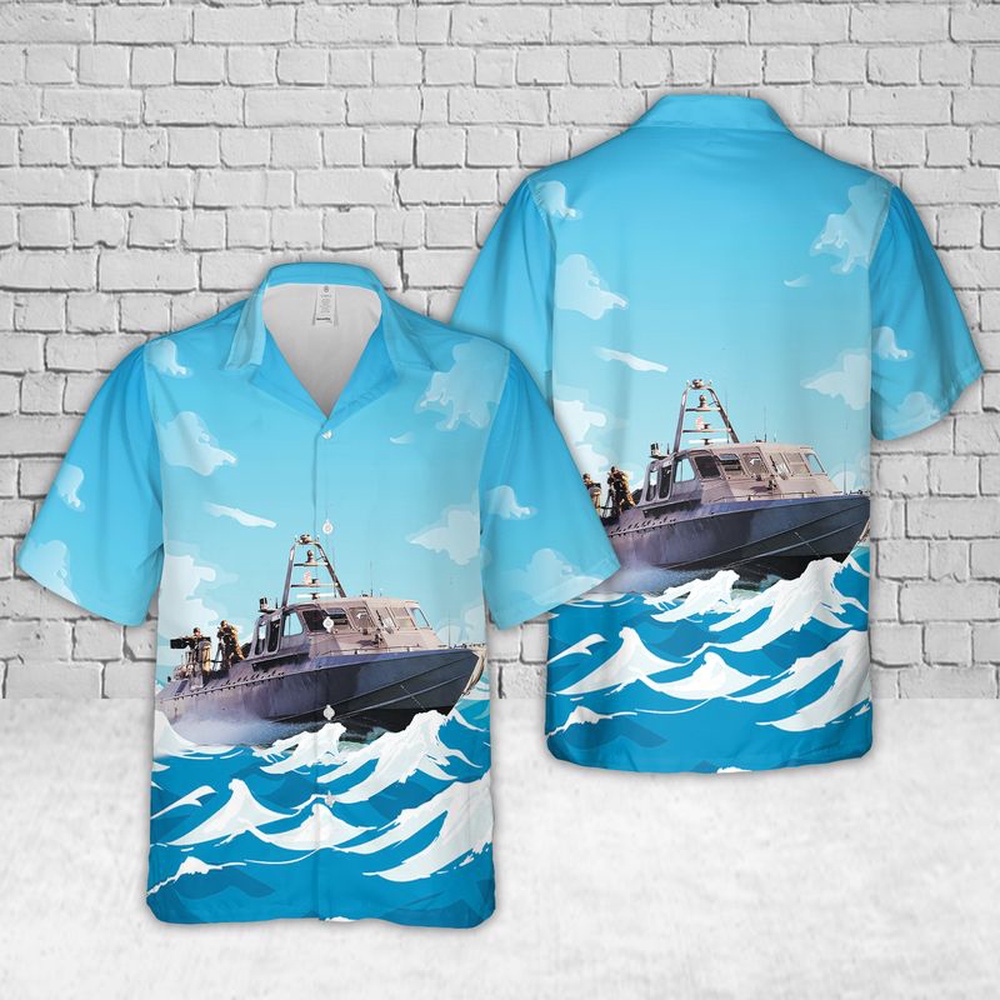 Us Navy Hawaiian Shirt, US Navy Mark V SOC (Special Operations Craft) Hawaiian Shirt, Military Aloha Shirt
