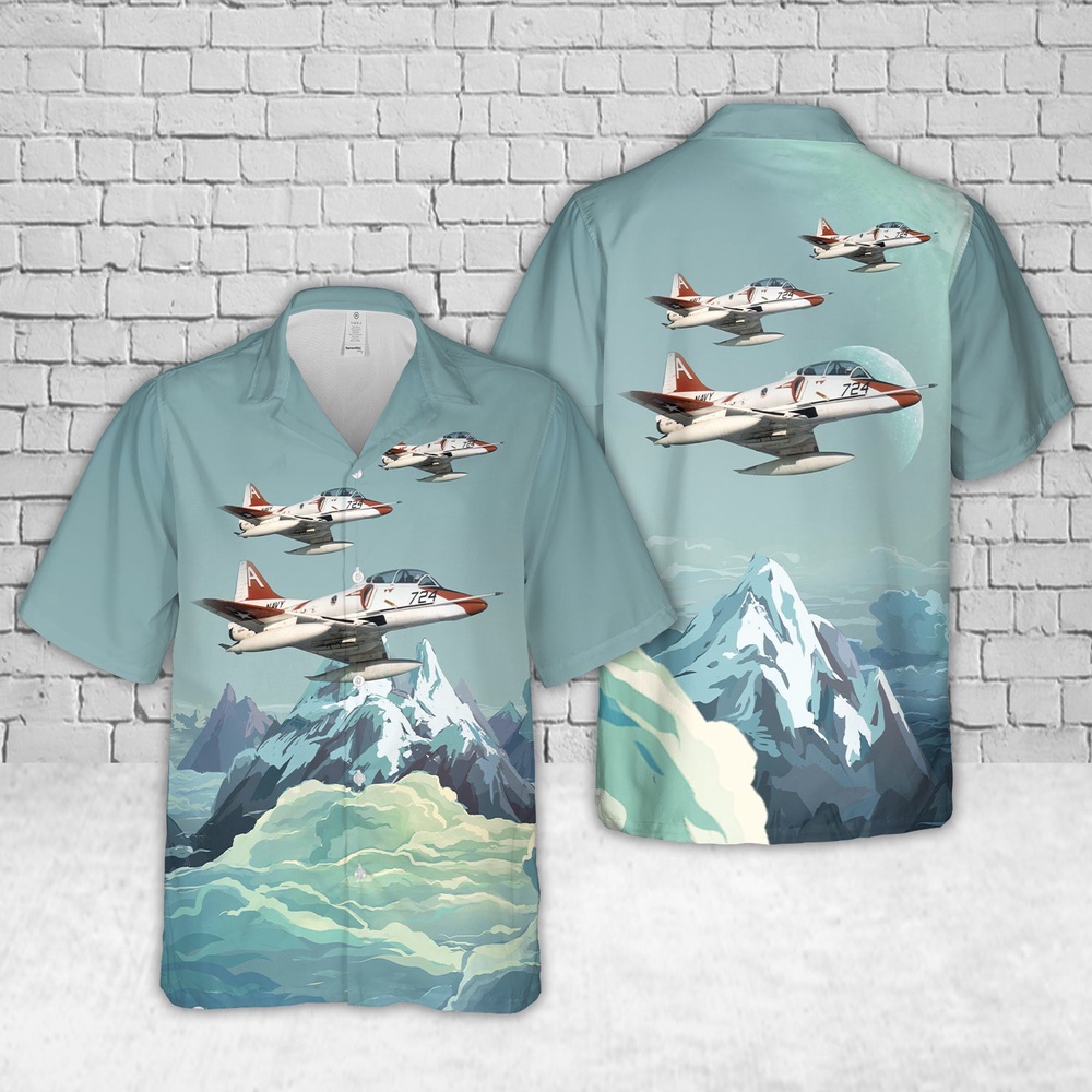 Us Navy Hawaiian Shirt, US Navy McDonnell Douglas TA-4J Skyhawk Hawaiian Shirt, Military Aloha Shirt